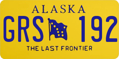AK license plate GRS192