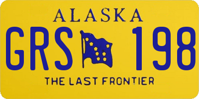 AK license plate GRS198