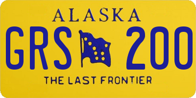 AK license plate GRS200