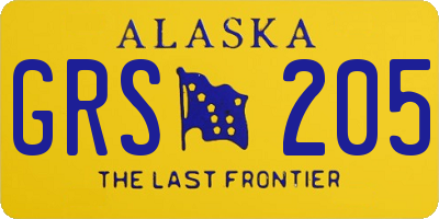 AK license plate GRS205