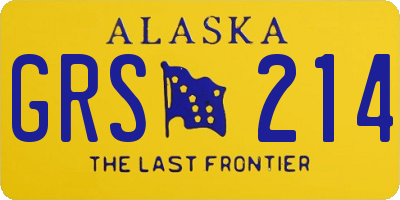 AK license plate GRS214