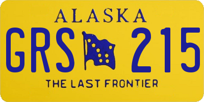 AK license plate GRS215