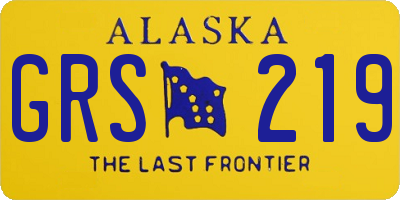 AK license plate GRS219