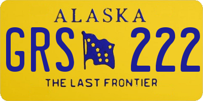 AK license plate GRS222