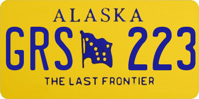 AK license plate GRS223