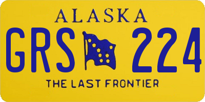 AK license plate GRS224
