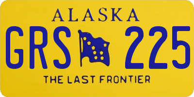 AK license plate GRS225