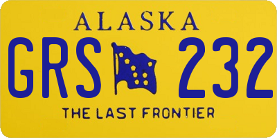 AK license plate GRS232
