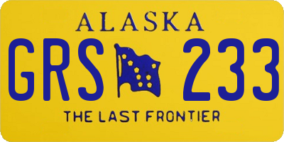 AK license plate GRS233