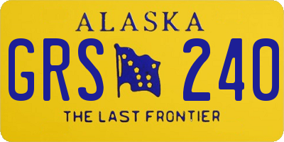 AK license plate GRS240