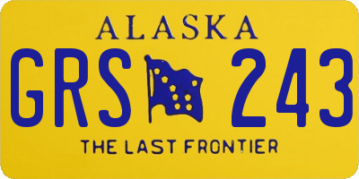 AK license plate GRS243