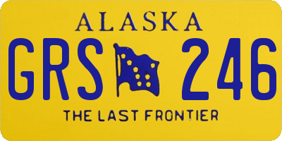 AK license plate GRS246