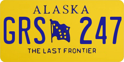 AK license plate GRS247