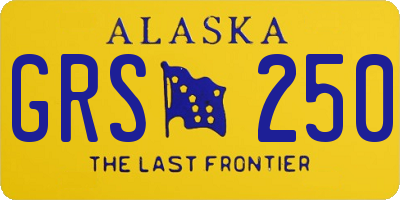 AK license plate GRS250