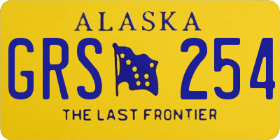 AK license plate GRS254
