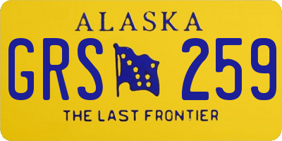 AK license plate GRS259