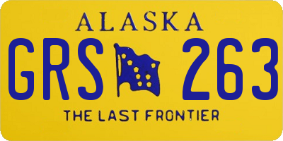 AK license plate GRS263