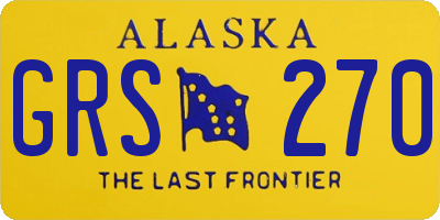 AK license plate GRS270