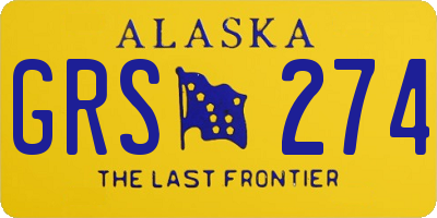 AK license plate GRS274
