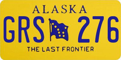 AK license plate GRS276