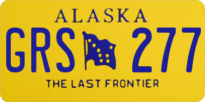 AK license plate GRS277