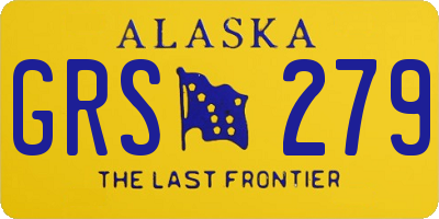 AK license plate GRS279