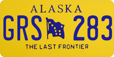 AK license plate GRS283