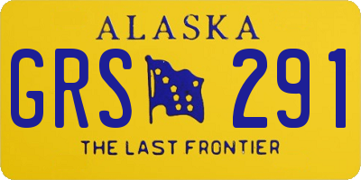 AK license plate GRS291