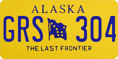 AK license plate GRS304