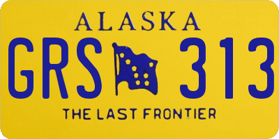AK license plate GRS313