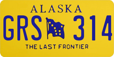 AK license plate GRS314