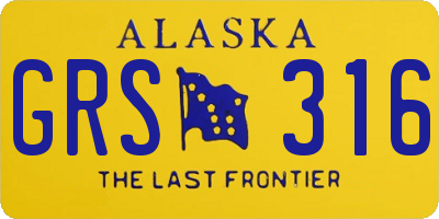 AK license plate GRS316