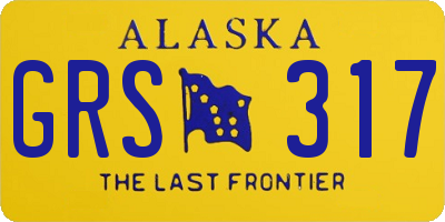 AK license plate GRS317