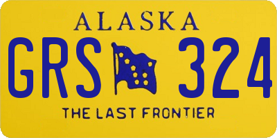 AK license plate GRS324