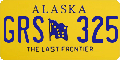 AK license plate GRS325