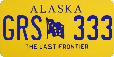 AK license plate GRS333