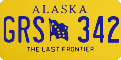 AK license plate GRS342