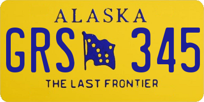 AK license plate GRS345