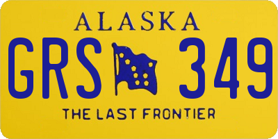 AK license plate GRS349