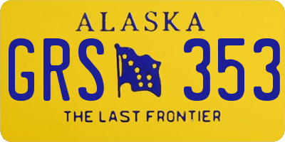 AK license plate GRS353