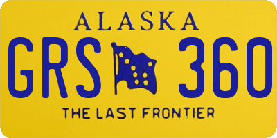 AK license plate GRS360