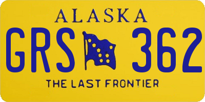 AK license plate GRS362