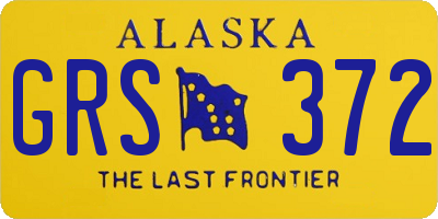 AK license plate GRS372