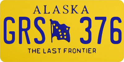 AK license plate GRS376