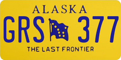 AK license plate GRS377