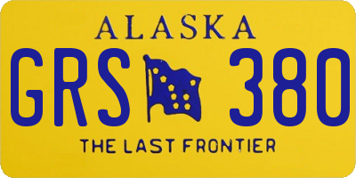 AK license plate GRS380