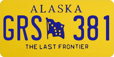 AK license plate GRS381