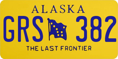 AK license plate GRS382