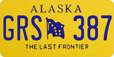 AK license plate GRS387
