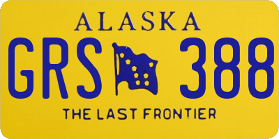 AK license plate GRS388